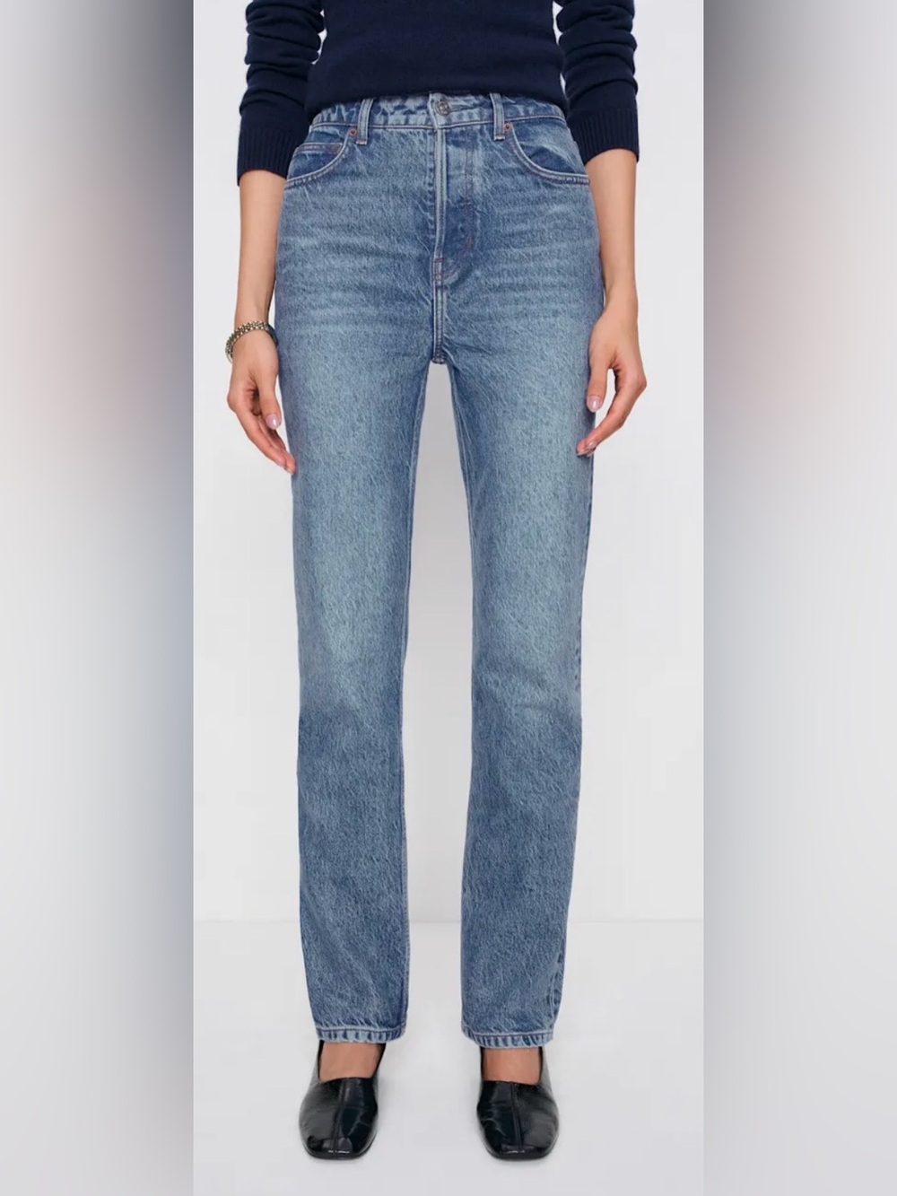 Reformation Cynthia High Rise Straight Jeans in Colorado: 29 - Picture 6 of 16